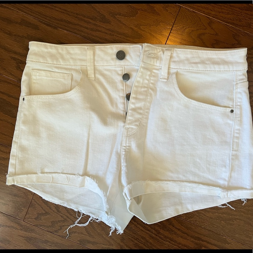Treasure & Bond white high waisted shorts